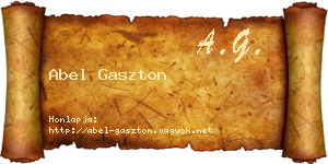 Abel Gaszton névjegykártya